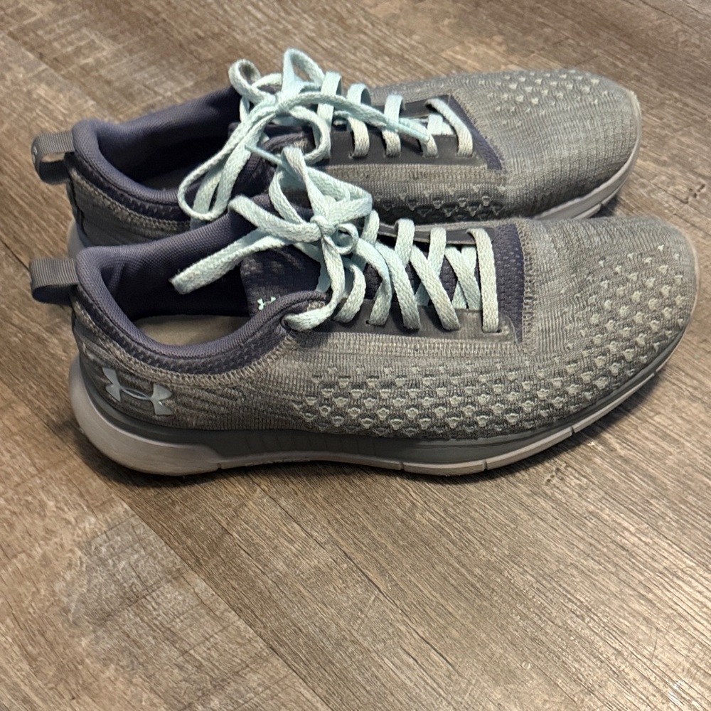 Under Armour Women's Gray and Blue Sneakers